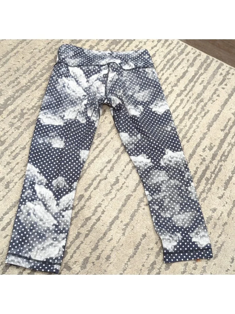Lululemon Wunder Under Crop II *Full-On Luon Dottie Dream Rose Neutral Blush Bl